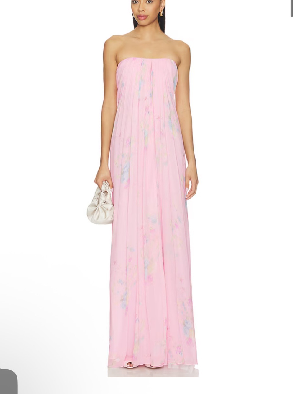 LoveShackFancy Strapless Pink Floral Emara Dress in Rosy Trellis 6